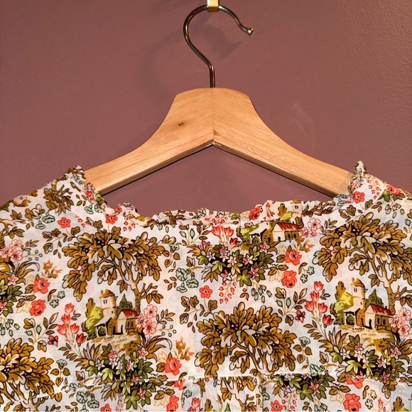 100% Cotton Women’s Talbots Size Large “Floral Cottage Core” Long Sleeve - Picture 3 of 5